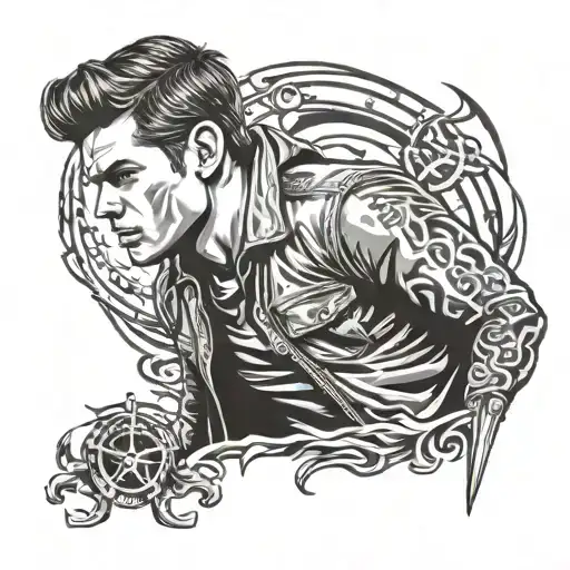supernatural, dean winchester, fighter tattoo design idea