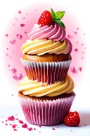 cupcake tower tattoo design idea