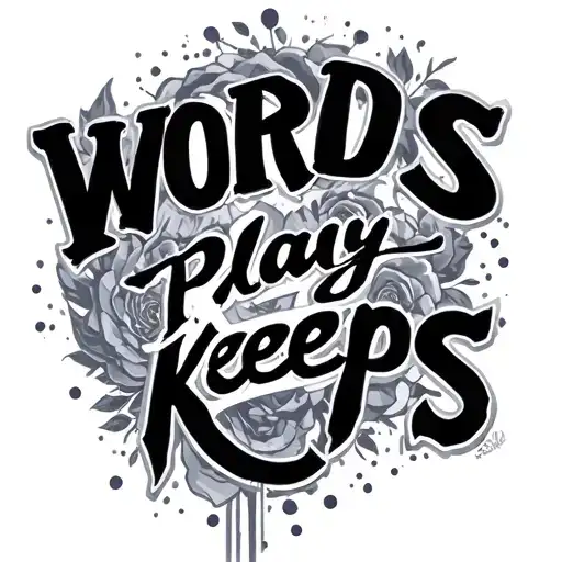words play 4 keeps tattoo design idea