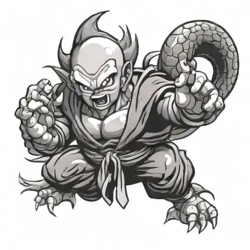 buu dragon ball tattoo design idea