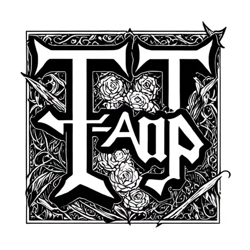 a Goth Lettering "T-Kapp" tattoo design idea