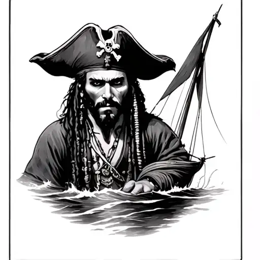 Pirates Of The Caribbean tattoo design idea
