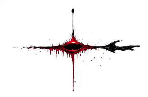 "The wound with blood closed the patch" tattoo design idea