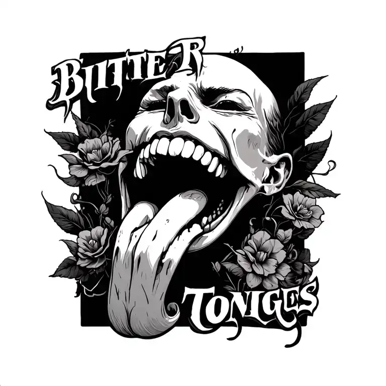 the album cover bitter tongues by James Marriott  tattoo design idea