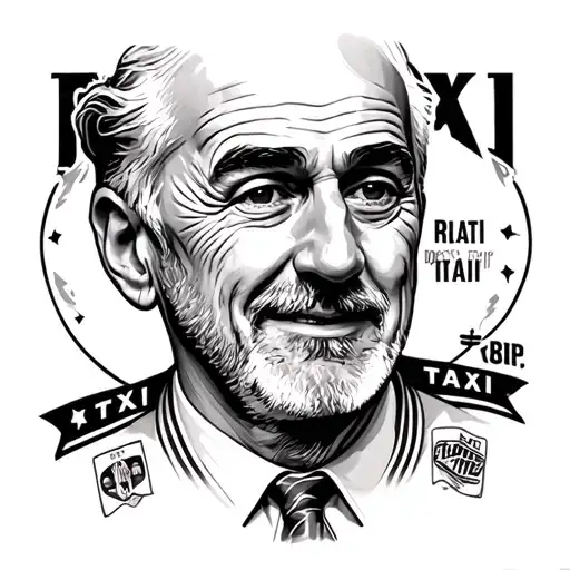 R.i.p, taxi driver and footballer and grandfather  tattoo design idea
