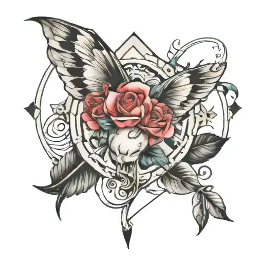 perspective tattoo design idea