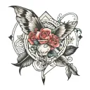 perspective tattoo design idea