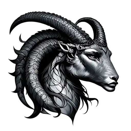 Libra Capricorn tattoo design idea