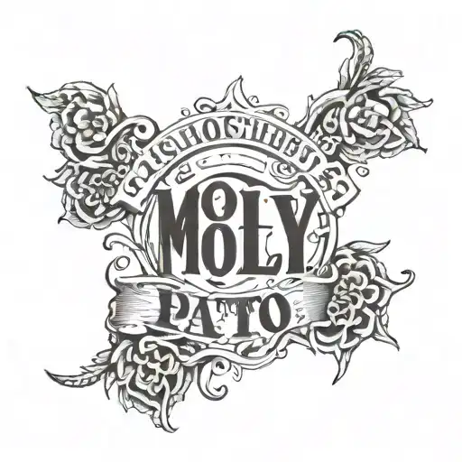 text and birth dates, Daughter Molly 2010, Son Noel 2001 tattoo design idea