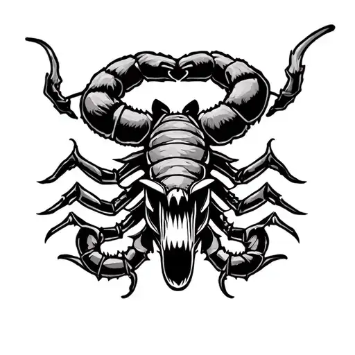 Chicano Gangster biker wicked evil Scorpio California mongols tattoo design idea