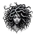 African American Medusa tattoo design idea