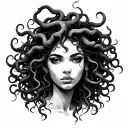 African American Medusa tattoo design idea