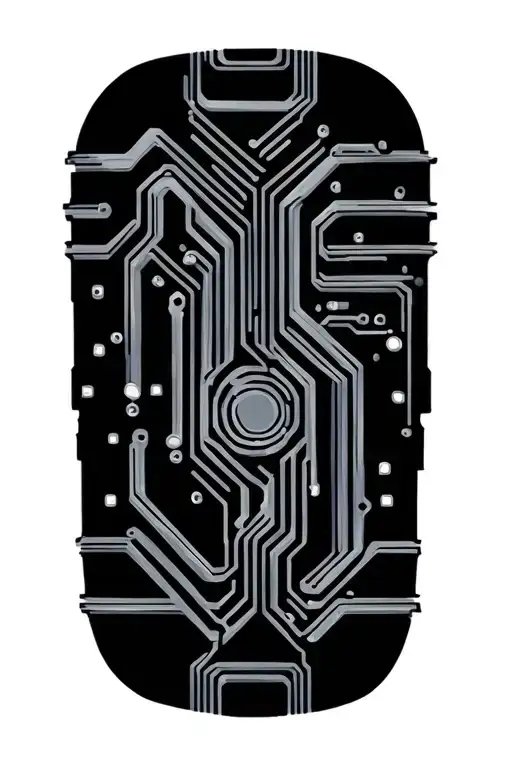circuitry armband tattoo design idea