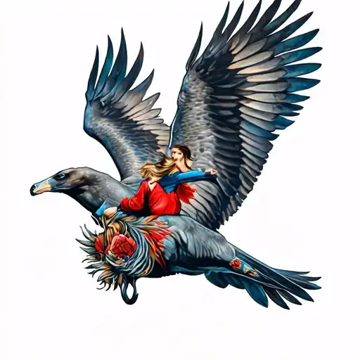 realistic freefall phaeton tattoo design idea