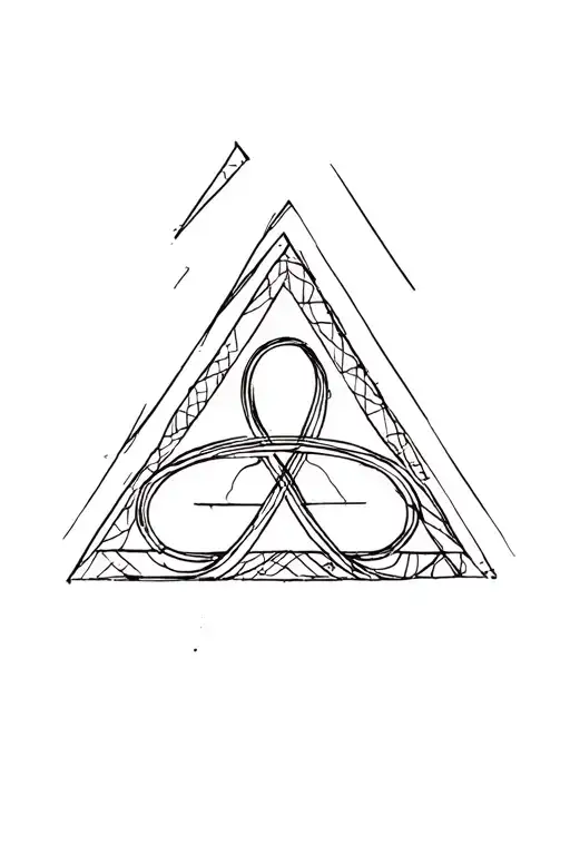 3 kids, triangle, infinite symbol, love tattoo design idea
