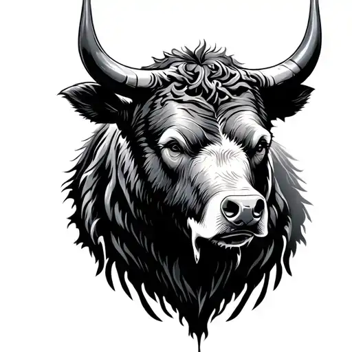 Bull And Bear tattoo design idea