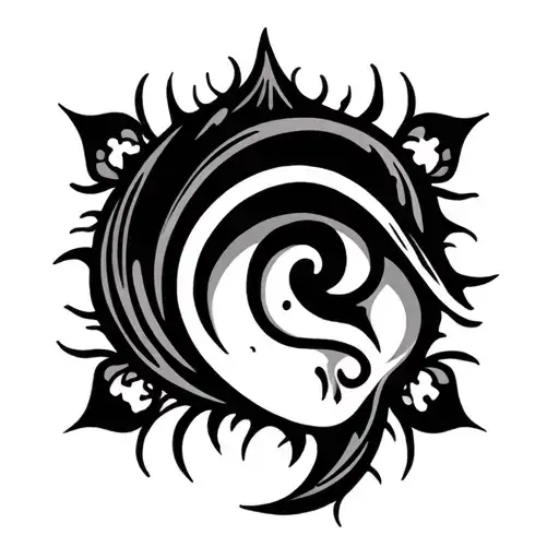 handpoke style PNW tribal inner ear tattoo tattoo design idea