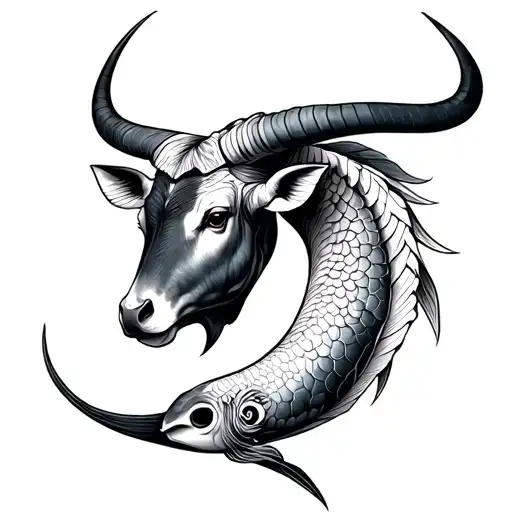 Taurus And Pisces tattoo design idea