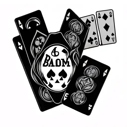 Gambling your life tattoo design idea