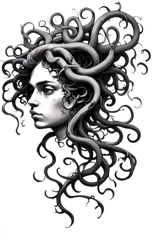 medusa head tattoo design idea