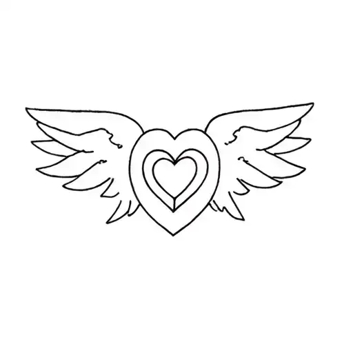 Star child lost angel heart tattoo design idea