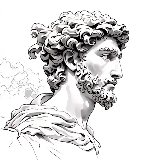 adonis greek god tattoo design idea