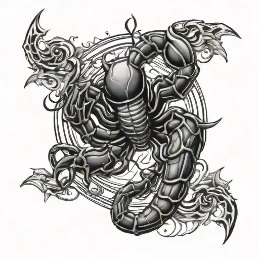 cancer scorpio zodiac sign tattoo design idea