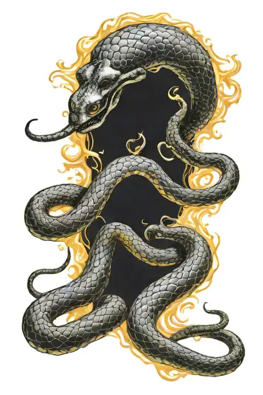 black mamba tattoo design idea