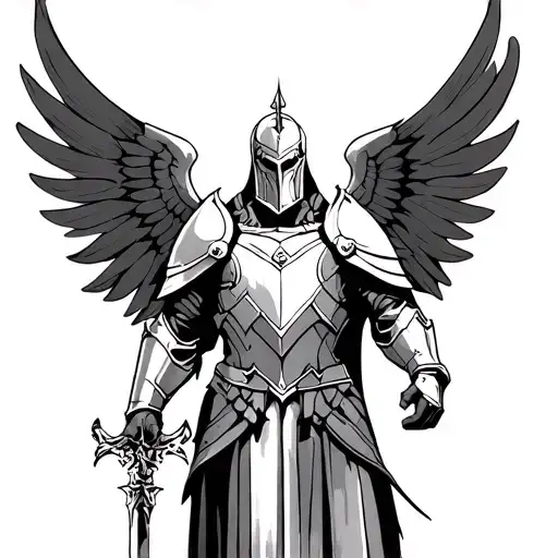 armor of god tattoo design idea