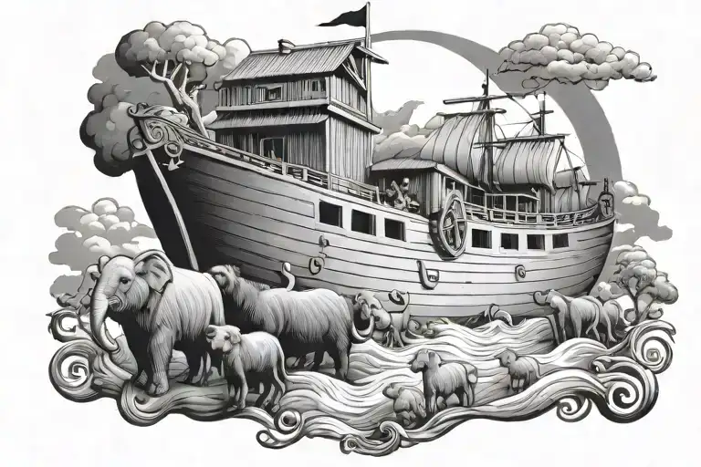 Noah's ark  tattoo design idea