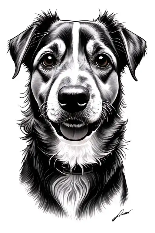 a tattoo of my dog portrait tattoo tattoo design idea