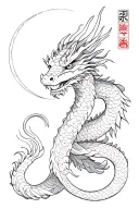 Dragon wrapped tattoo design idea