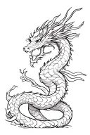 Dragon wrapped tattoo design idea