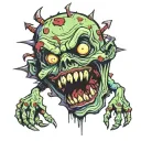 zombie bite tattoo design idea