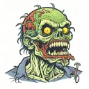 zombie bite tattoo design idea