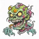 zombie bite tattoo design idea
