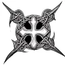 Celtic cross tattoo design idea