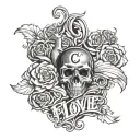 Fuck Love tattoo design idea