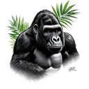alpha phi alpha silverback gorilla tattoo design idea
