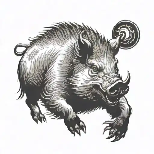 boar tattoo design idea