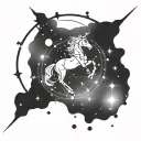 Sagittarius constellation tattoo design idea