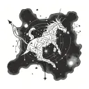 Sagittarius constellation tattoo design idea