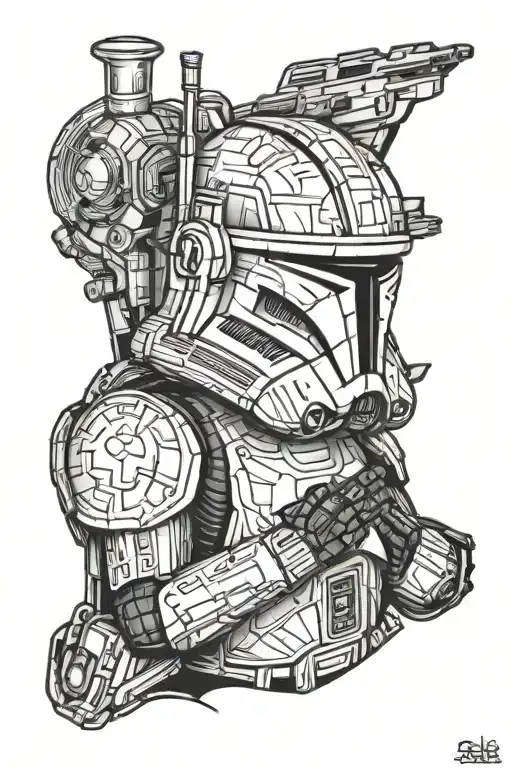 star wars clone tropper    tattoo design idea