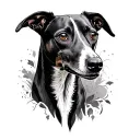 whippet tattoo design idea
