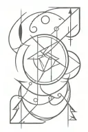 Native American Sigil linear tattoo design idea