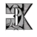 2 leters DV initials tattoo design idea