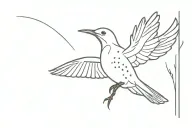 3 northern flicker bird flying tattoo design idea