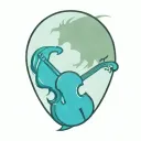 dragon curled around an upright bass tattoo design idea