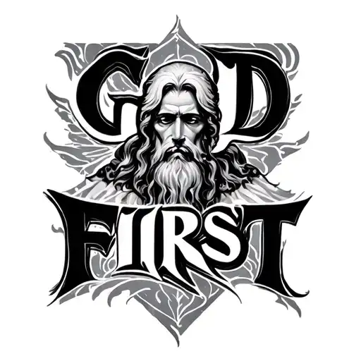 God First tattoo design idea