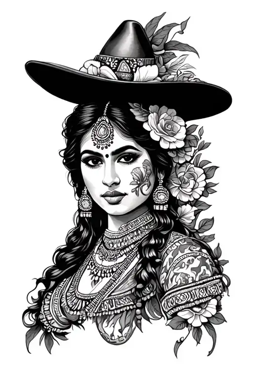 mexican American traditional style tattoo tattoo design idea